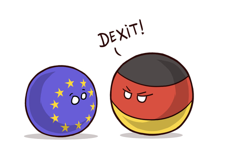 germany eu exitのイラスト素材