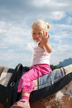 kids ridingの写真素材