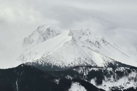 Tatra mountain covered with a snowの写真素材