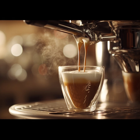 The barista makes coffee. Generative AIの素材