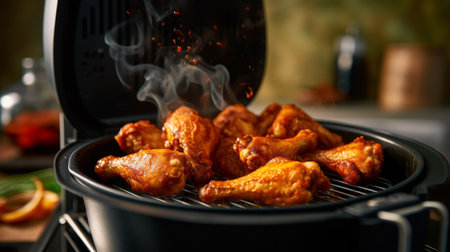 Grill with chicken wings. Generative AIの素材