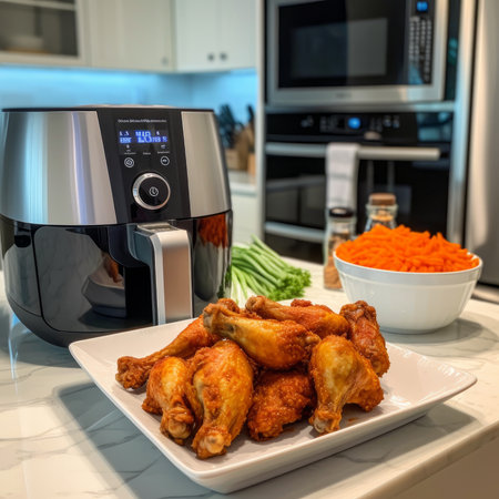 Grill with chicken wings. Generative AIの素材