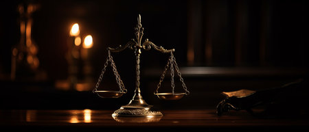 scales of justice, ancient scales. Generative AIの素材