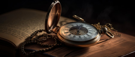 Antique pocket watch. Generative AIの素材