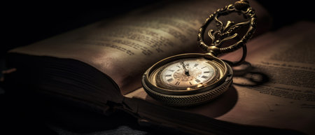 Antique pocket watch. Generative AIの素材
