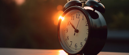 Daylight Saving Time. Generative AIの素材