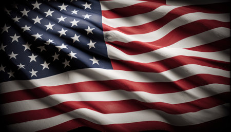 The flag of the United States of America. national symbol. Generative AIの素材