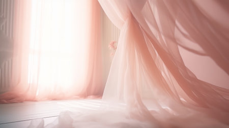 Soft ethereal dreamy background, pastel colors, copy space. Generative AIの素材