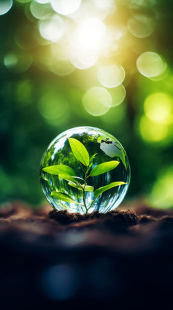 Concept of recycling and saving energy. Generative AIの素材