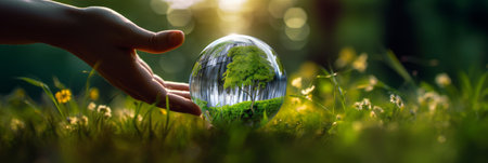Concept of recycling and saving energy. Generative AIの素材