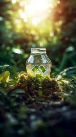 Concept of recycling and saving energy. Generative AIの素材