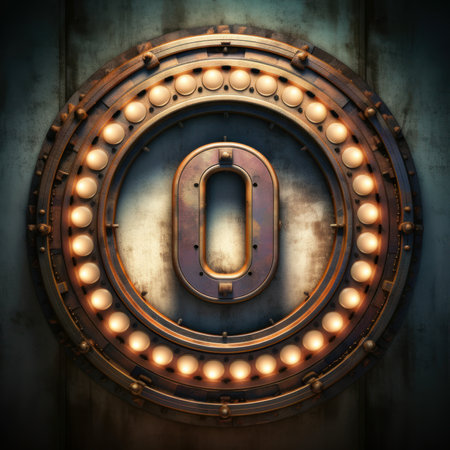 Number vintage design. retro aesthetics. Nostalgia concept. Generative AIの素材