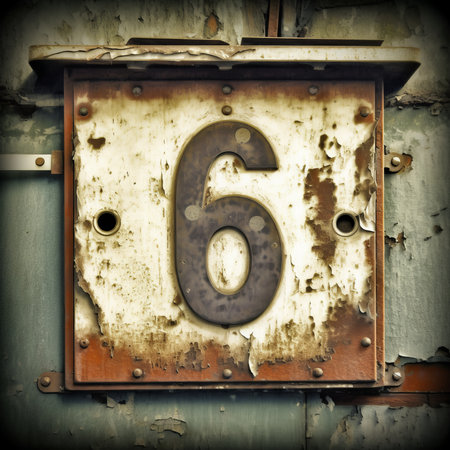 Number vintage design. retro aesthetics. Nostalgia concept. Generative AIの素材
