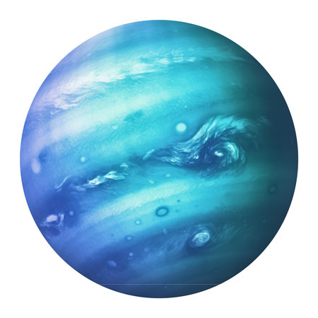 Uranus planet isolated on transparent background. Generative AIの素材