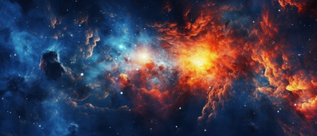 Abstract galactic background. Generative AIの素材