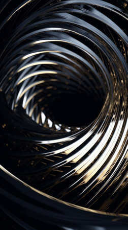 Modern metal spiral. metal texture. Generative AIの素材
