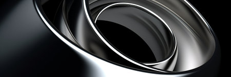 Modern metal spiral. metal texture. Generative AIの素材