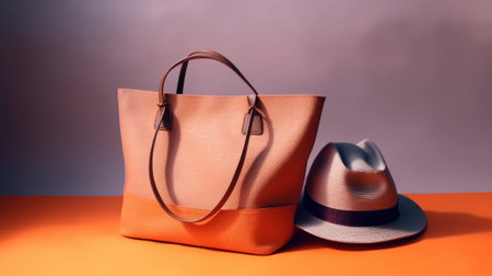 A stylish bag with a trend and an attractive background. Generative AIの素材