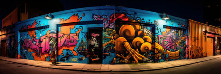 Vibrant Urban Street Art. Generative AIの素材