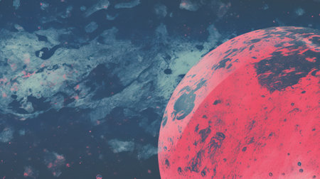 Abstract background of the moon in aesthetic colors. Generative AIの素材