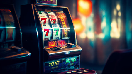 slot machine. concept of victory. Generative AIの素材