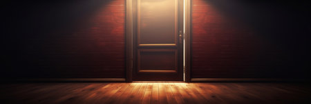 Open door in dark and mysterious style. Generative AIの素材