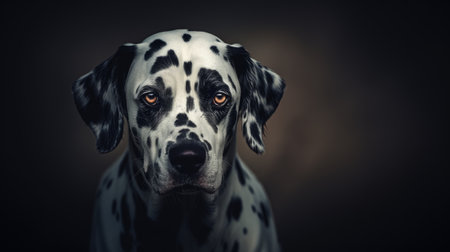Dalmatian with a beautiful background. Generative AIの素材