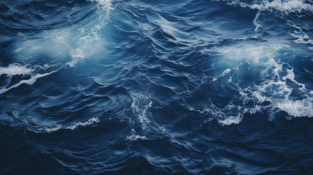 Dark ocean wave. Generative AIの素材