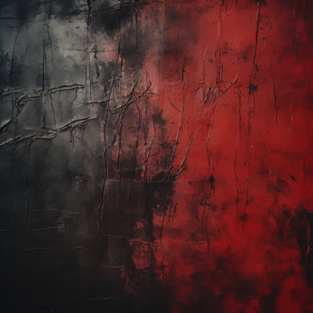Dark black and red abstract texture background. Generative AIの素材