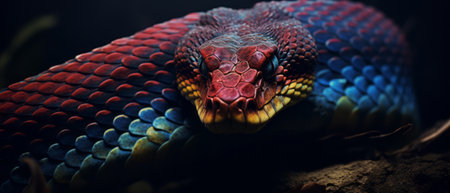 Small Sunda viper. Generative AIの素材