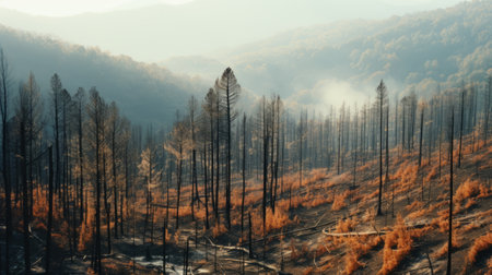 Forest fire. Fire hazardの素材