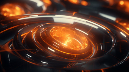 Orange background with attractive materialの素材