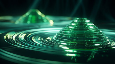 Green background with attractive materialの素材