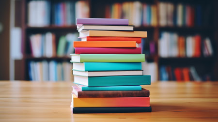 Vintage books stackの素材