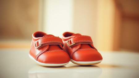 Close-up of wonderful children's shoesの素材
