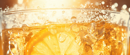 A refreshing citrus drink. Cool elegant ice lemonadeの素材