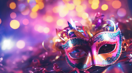 Carnival mask in confettiの素材