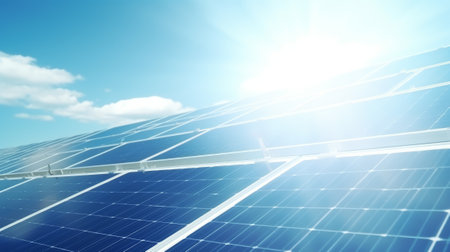 Eco-energy horizon. Renewable energy backgroundの素材