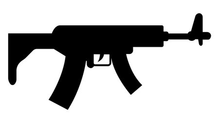 Modern vector illustration of an automatic gun. Vector illustrationのイラスト素材