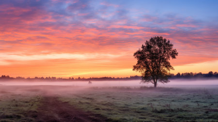 Pastel sunrise with delicate shadesの素材