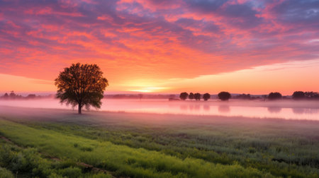 Pastel sunrise with delicate shadesの素材