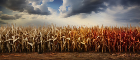 Concept of corn at different times of the yearの素材