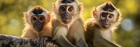 Portrait of an interested monkeyの素材