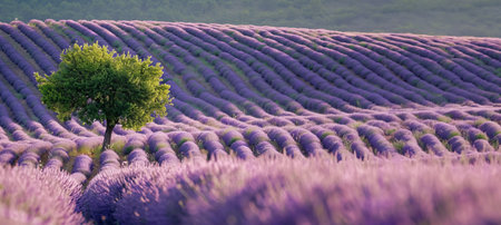 Lavender field landscapeの素材