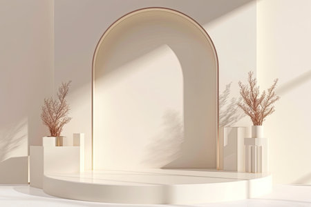 Luxury podium on clean empty backgroundの素材