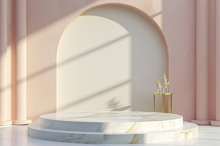 Luxury podium on clean empty backgroundの素材