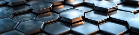 Harmonic Hexagon Mosaic 3D Abstract Artの素材