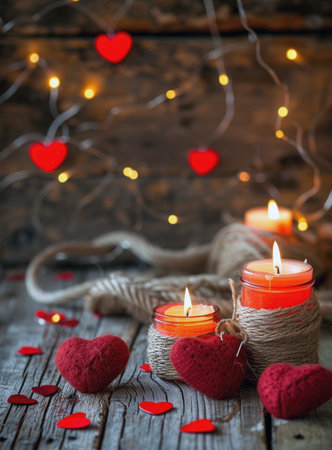 Romantic and cozy atmosphere for Valentine's dayの素材