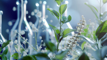 Innovative plant biotechnology research in scientific laboratoryの素材