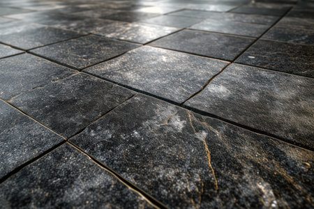 Elegant gray granite tile floor with natural stone pattern for modern interiorの素材
